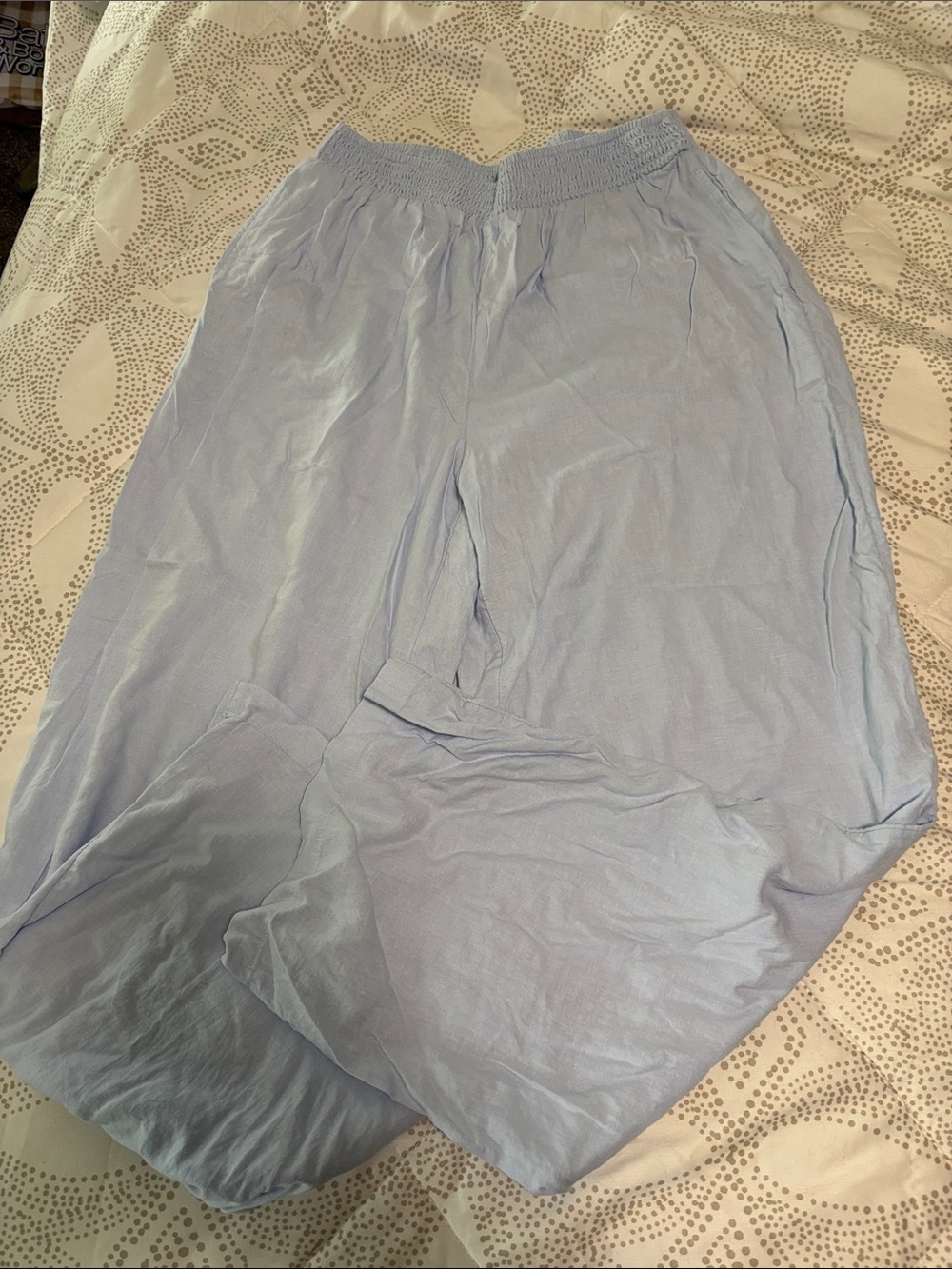 aerie Wide Leg Pants in Light Blue